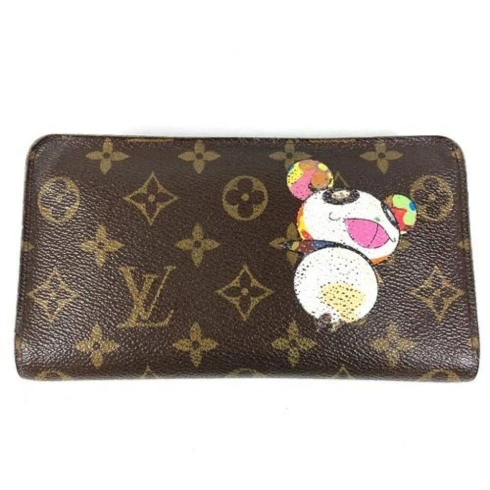 LOUIS VUITTON M61729 Monogram Panda Porte Monezup Zip Around Long Wallet